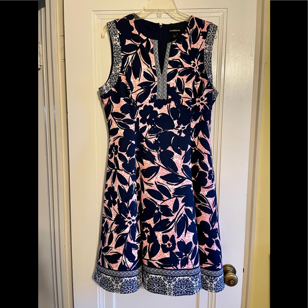Liz Claiborne Fit & Flare Dress Sz 14
